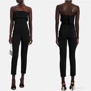 Cushnie folded strapless Black jumpsuit sz 0